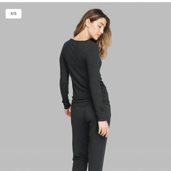 Tommy John Downtime Henley Charcoal Heather S‎ NWT - Picture 4 of 7